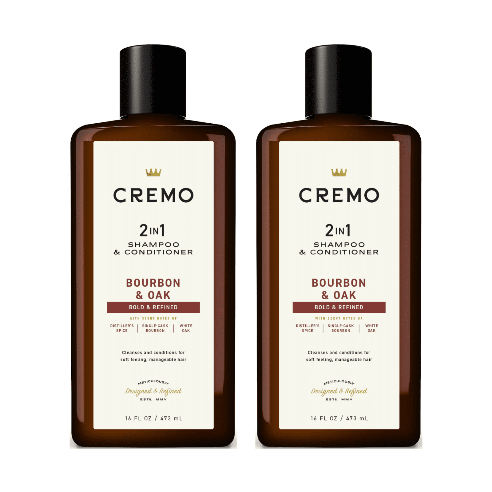 Cremo, 2-in-1 Shampoo & Conditioner, 16oz, Bourbon & Oak - Walmart.com