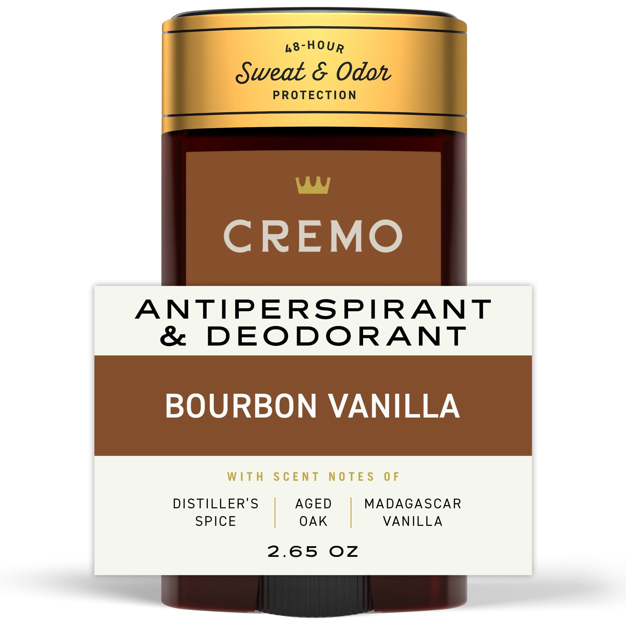 Cremo Men's Deodorant & Antiperspirant, Fresh Timber Scent, 2.65