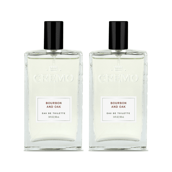 Cremo Cologne Spray, Bourbon & Oak, 3.4oz (Pack of 2)