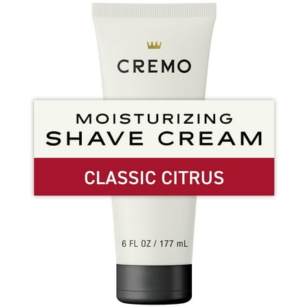 Cremo Concentrated Mens Shave Cream, 6 fl oz, Classic Citrus Scent, Great For All Skin Types