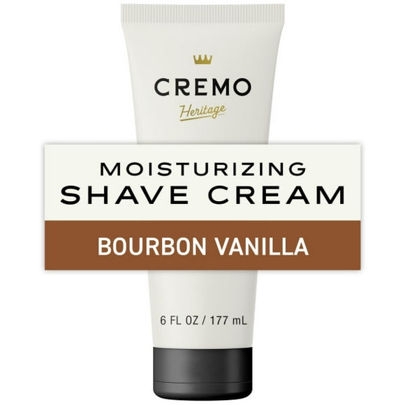 Cremo Concentrated Men's Shave Cream, Bourbon Vanilla Scent, 6 fl oz