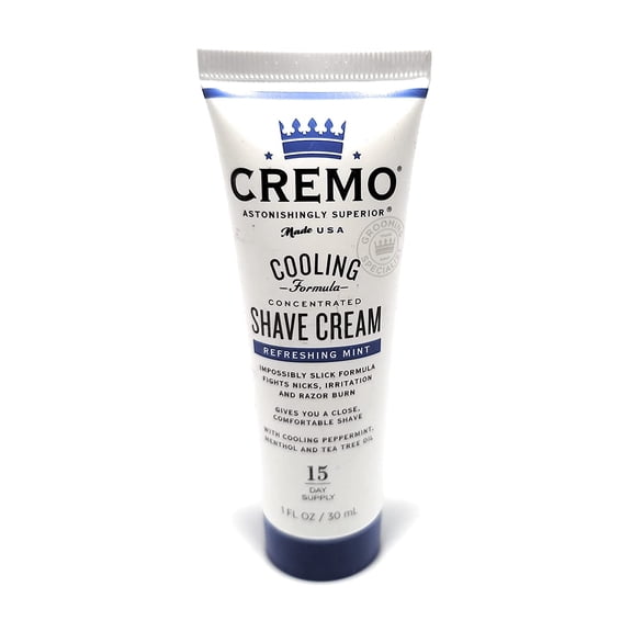 Cremo Cooling Shave Cream, Refreshing Mint 1oz (15 Day Supply)