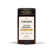 Cremo Mens Aluminum Free Deodorant, Italian Bergamot, 2.65 oz