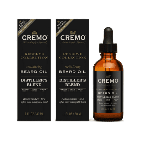 Cremo Distiller's Blend Reserve Collection Beard Oil, 1oz (Pack of 2)