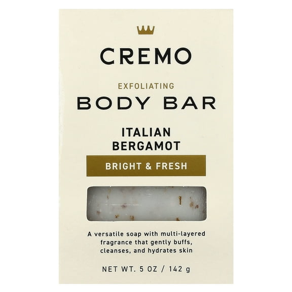 Cremo Exfoliating Body Bar, Italian Bergamot , 5 oz (142 g)