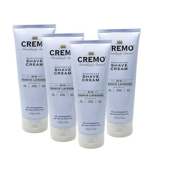 Cremo French Lavender Concentrated Shaving Cream 6 Fl. Oz. - Pack of 4