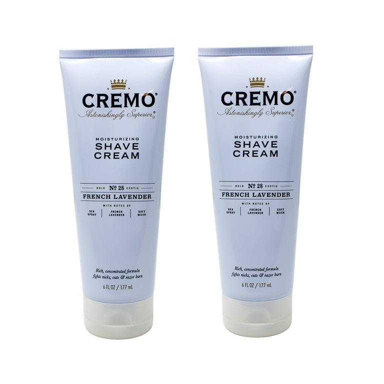 Cremo Moisturizing Shave Cream, French Lavender, Fights Nicks