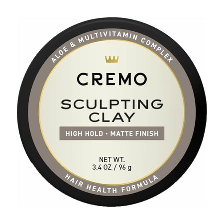 Cremo Hair Sculpting Clay, High Hold, Matte Shine, 3.4 oz
