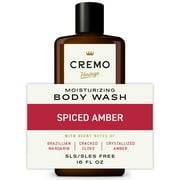 Cremo Heritage Red Men's Body Wash, Spiced Amber Scent, 16 fl oz