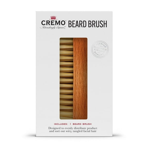Cremo Manual Beard Brush, Brown Color, All Hair Types, 1 Ct