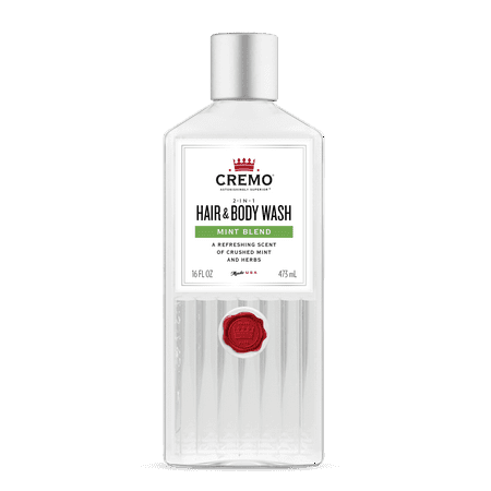 Cremo Men's Body Wash, Mint Blend Scent, All Skin Types, Adult, 16 fl oz