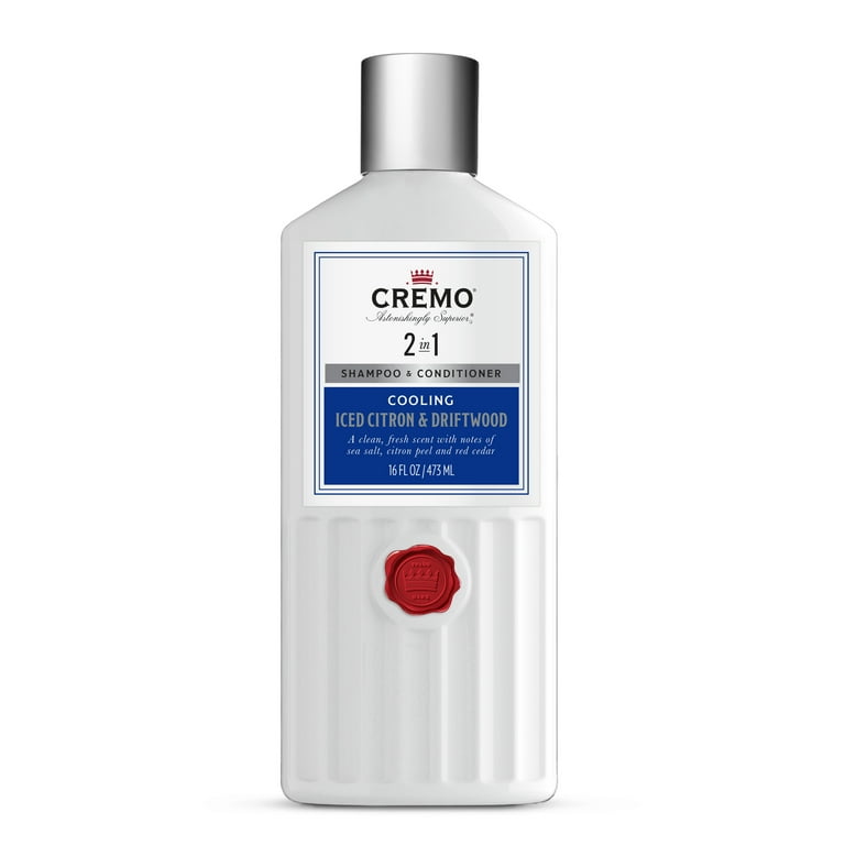 Cremo Men's Cooling Shampoo & Conditioner, Iced Citron Scent