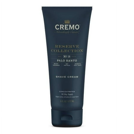 Cremo Men's Shaving Cream, Palo Santo Scent, 6 fl oz, All Skin Types