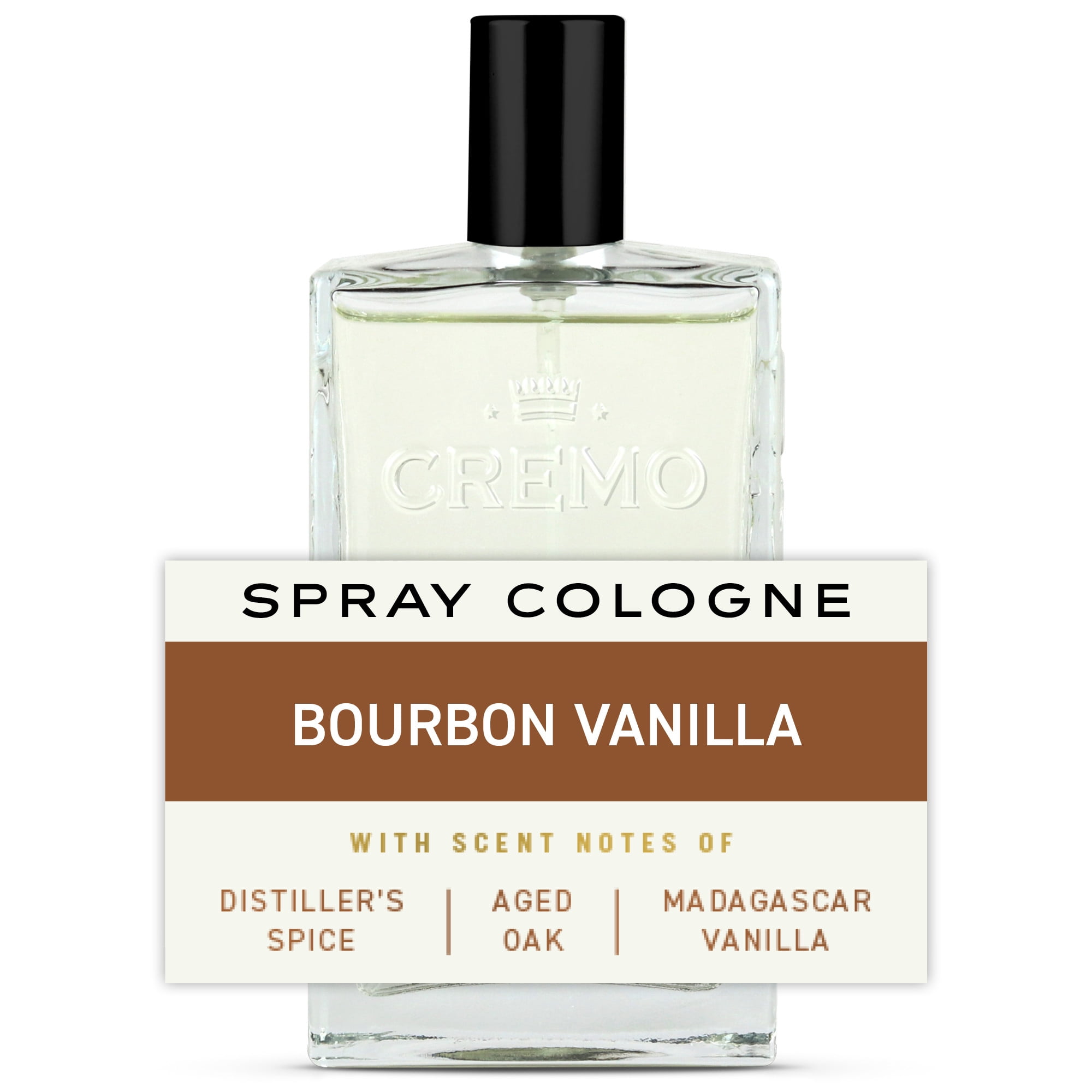 Cremo Cologne for Men, Bourbon Vanilla, 3.4 fl oz