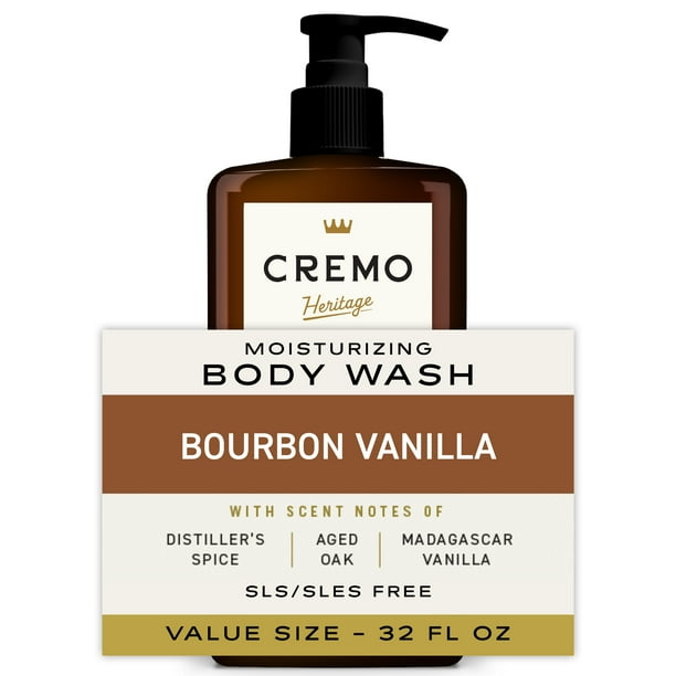 Cremo Men's Body Wash, Bourbon Vanilla Scent, 32 fl oz - Walmart
