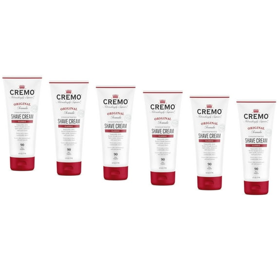 Cremo Mens Original Concentrated Shave Cream Classic, 6 Oz, 6 Pack