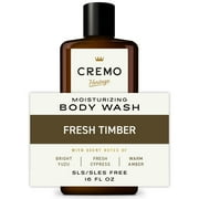 Cremo Men's Body Wash, Heritage Green Fresh Timber Scent, 16 Oz