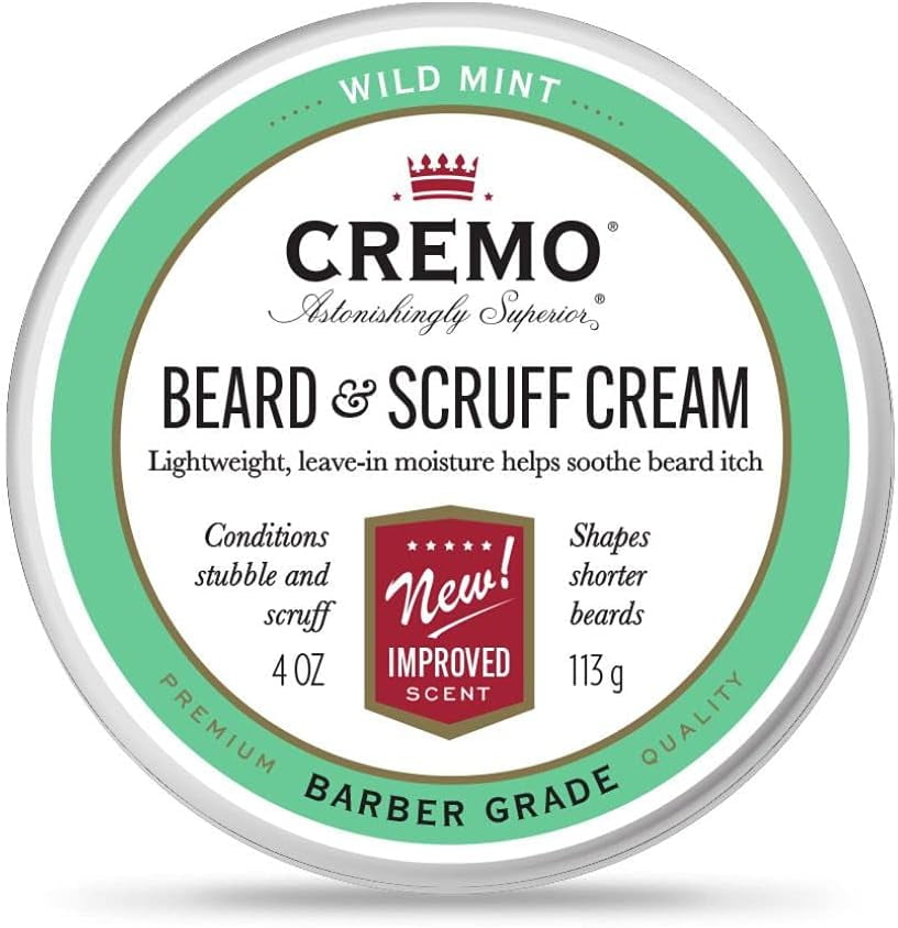 Cremo One-for-All Beard & Scruff Cream, Mint Blend, 4 Ounce (Pack of 2)