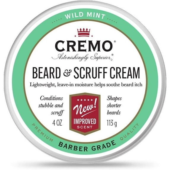 Cremo One-for-All Beard & Scruff Cream, Mint Blend, 4 Ounce (Pack of 2)