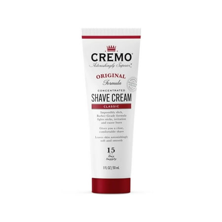 Cremo Original Formula Classic Shave Cream Travel Size, 1 Fl. Oz.