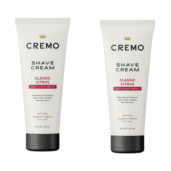 Cremo Original Moisturizing Shaving Cream for Men, Classic Citrus Scent, 6 fl oz (2 Pack)