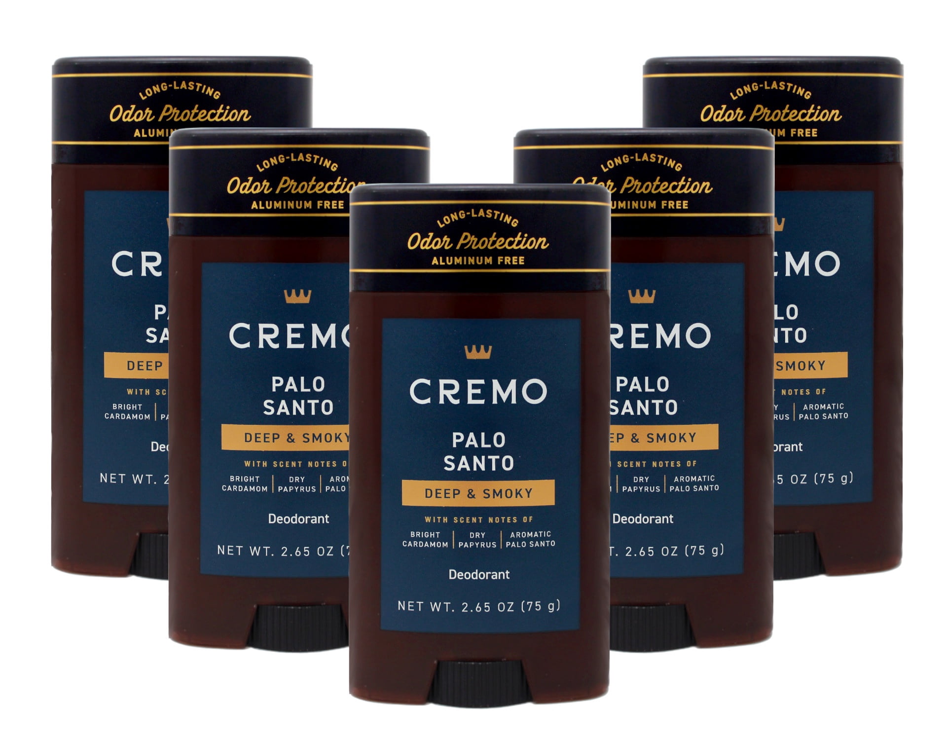 CLEAENO DEODORANT CREAM 5本セット Cremo Palo Santo Aluminum Free Deodorant for Men, 48-hour Long