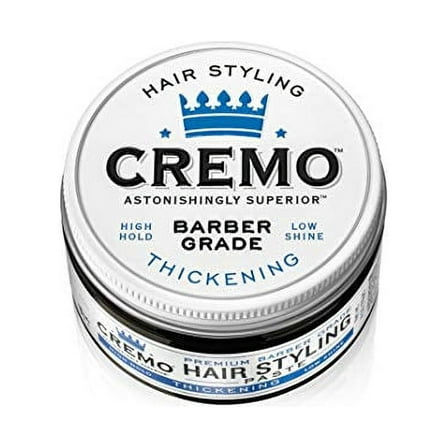 Cremo Mens Hair Paste - Premium Barber Grade Thickening Paste with High Hold and Low Shine, 4 Oz