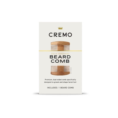 Cremo Solid Wood Beard Comb, 1 Comb
