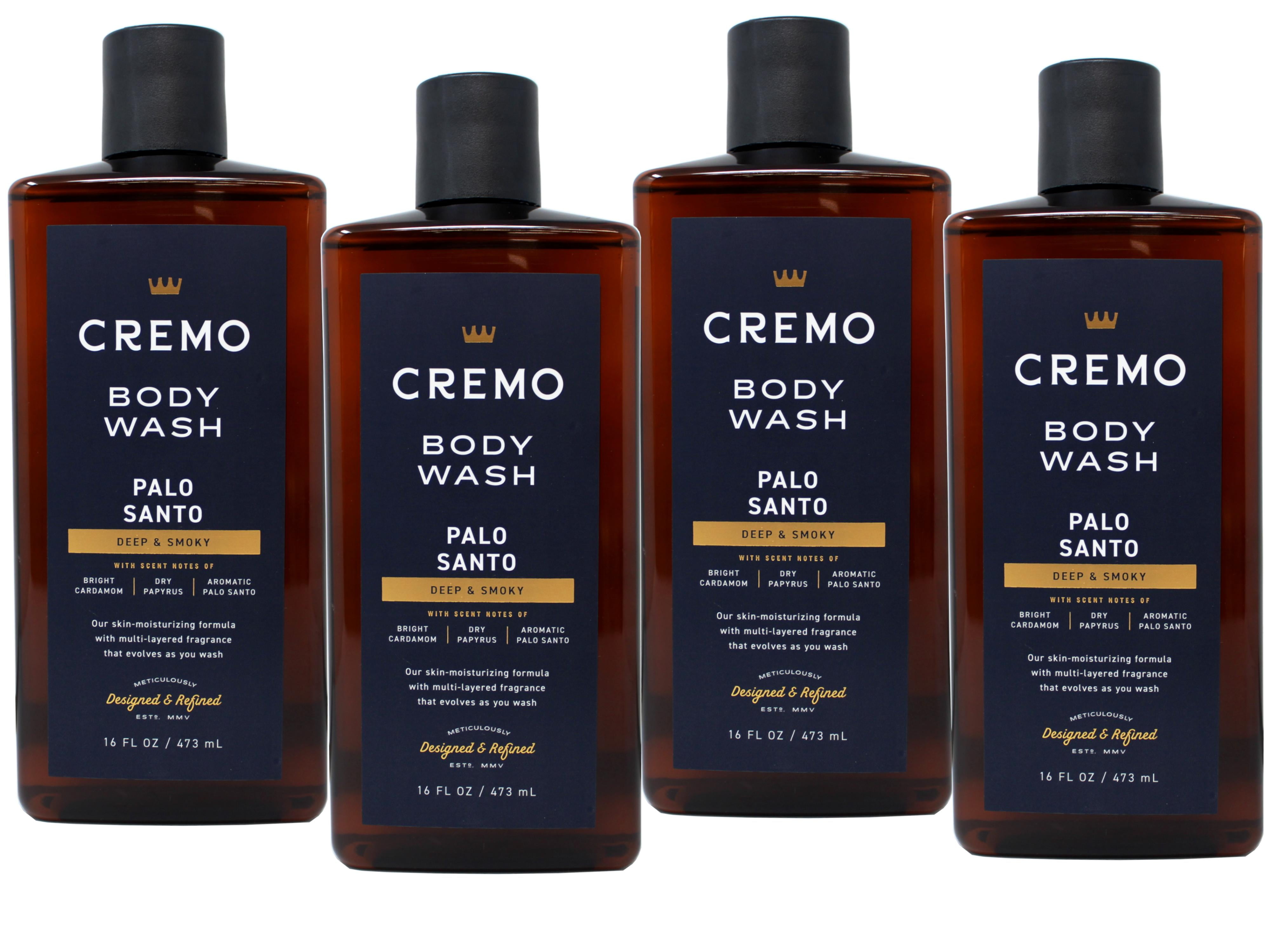 Cremo Reserve Collection, Body Wash, Palo Santo, Bright Cardamom, Dry Papyrus, 16 fl oz (473 ml) - 4 Pack