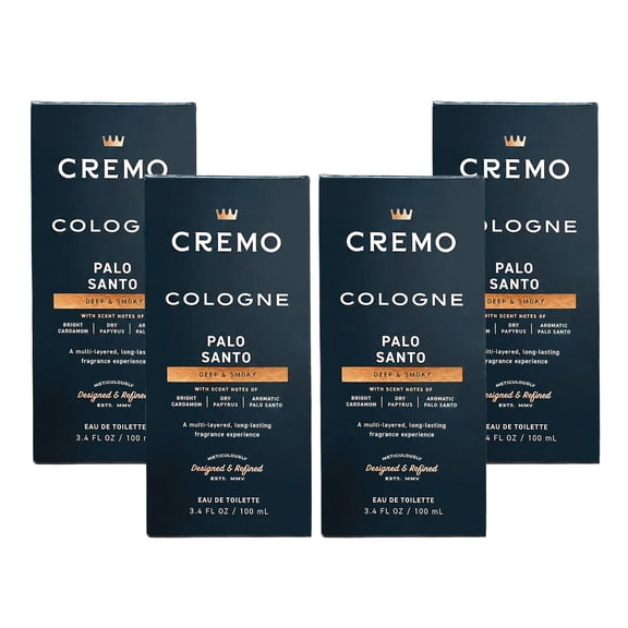 Cremo Reserve Collection For Men Cologne No. 18 Palo Santo, 3.4 Fl. Oz. - Pack of 4
