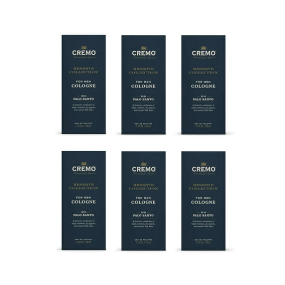 Cremo Reserve Collection For Men Cologne No. 18 Palo Santo, 3.4 Fl. Oz. - Pack of 6