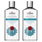 Cremo Rich-Lathering Blue Cedar & Cypress Body Wash, A Woodsy Scent with Notes of Lemon Peel, Cypress and Cedar, 16 Oz 2-Pack