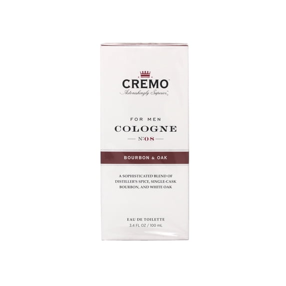 Cremo Astonishingly Superior Cologne Spray, Bourbon Scent, 3.4 fl oz
