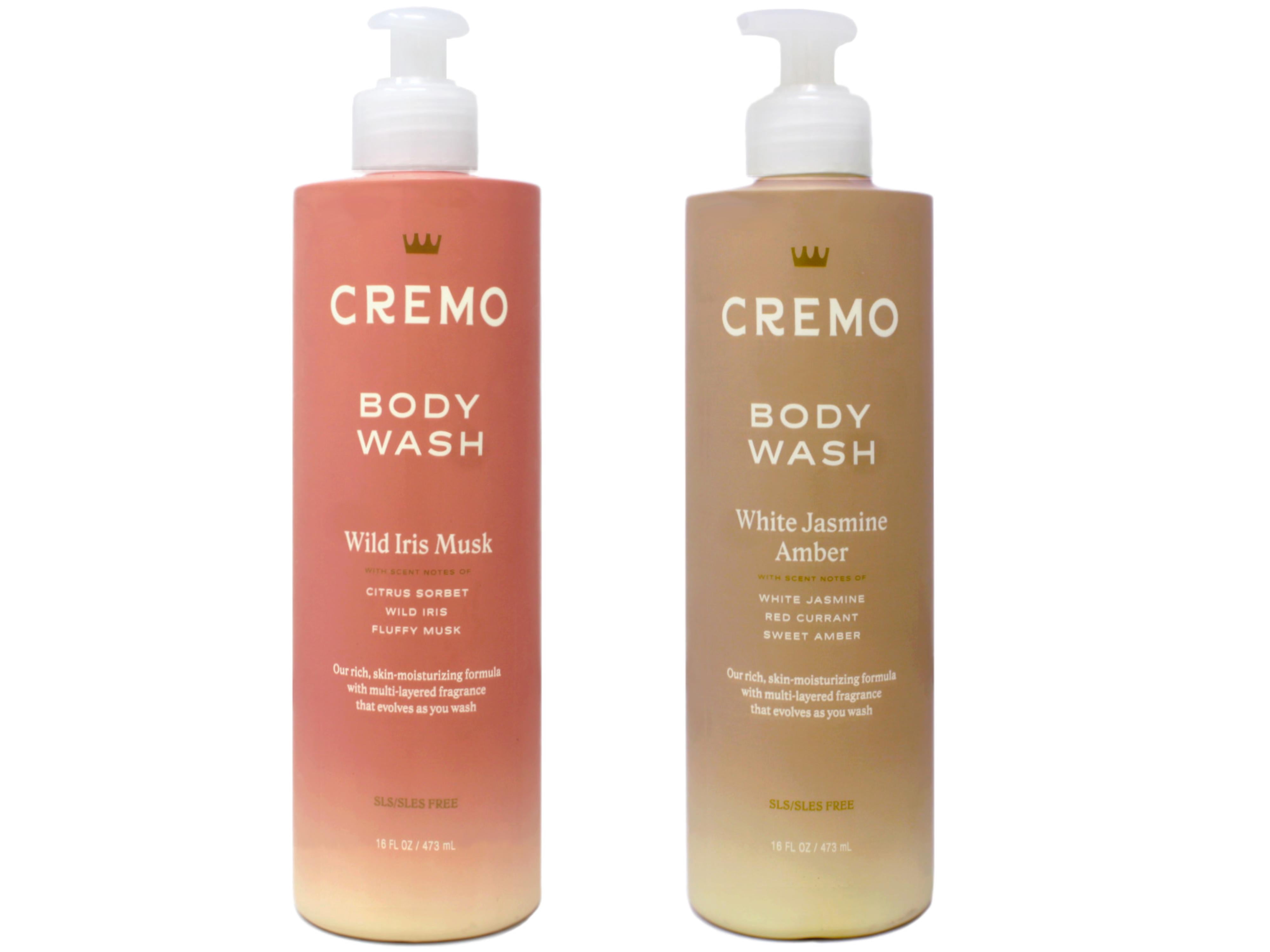 Cremo Women's Body Wash Bundle with White Jasmine Amber 16 Fl Oz