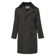 thumbnail image 1 of Cremson Boy Wool Double Breasted John Dress Coat Jacket Hat - Charcoal (Size 16), 1 of 4