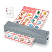Crenova 9" Laminator Machine with 10 Laminating Sheets, Thermal Laminator for Home, School, Photos, Documents, Gray
