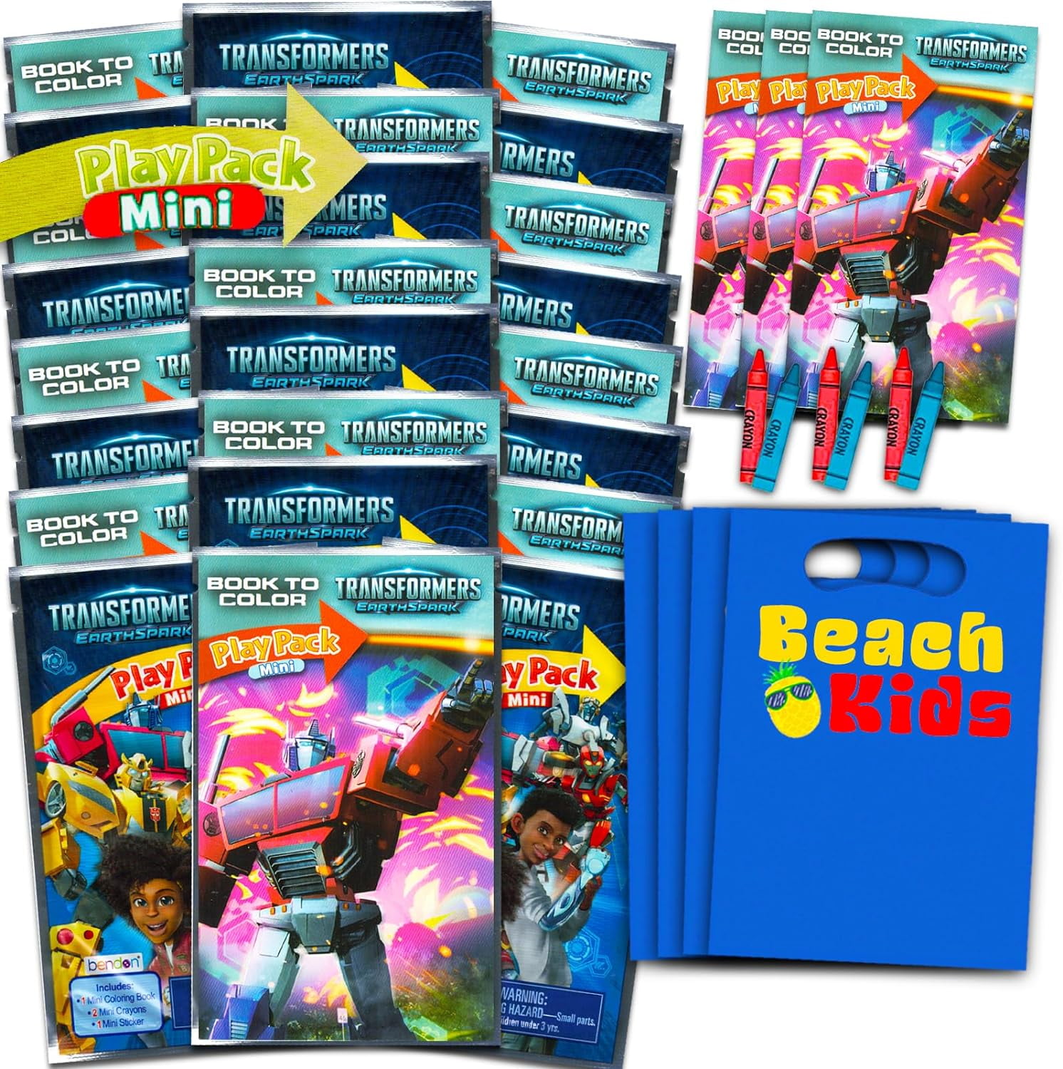 Crenstone Transformers Kid's Mini Party Favors Set, 24 Count