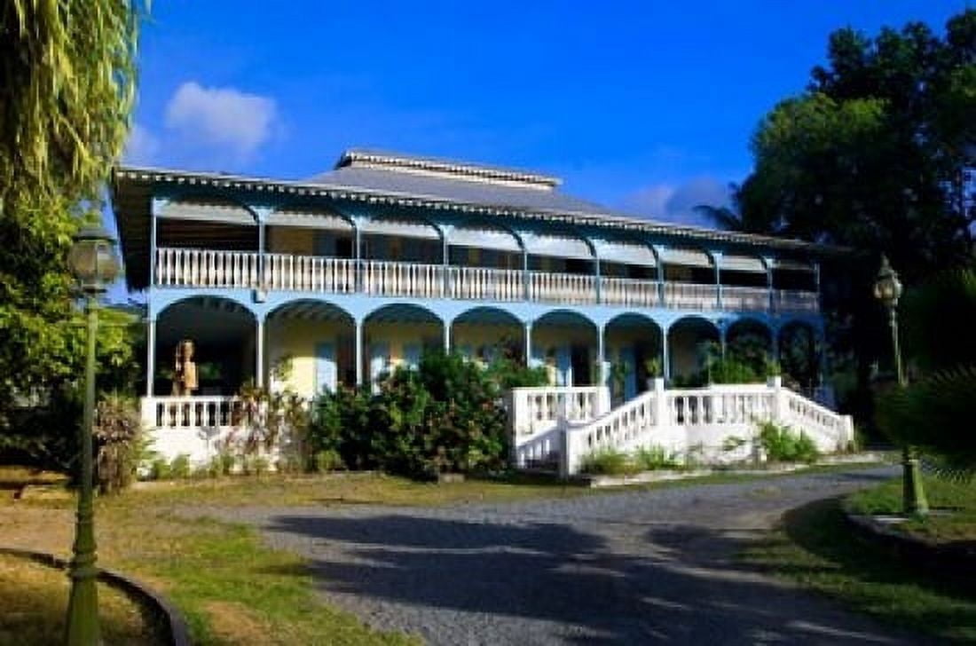 Creole Architecture on Mahe Island Seychelles Canvas Art - Alison Wright DanitaDelimont (34 x 23)