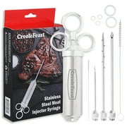Creole Feast IS1001 Stainless Steel Meat Injector Syringe Kit