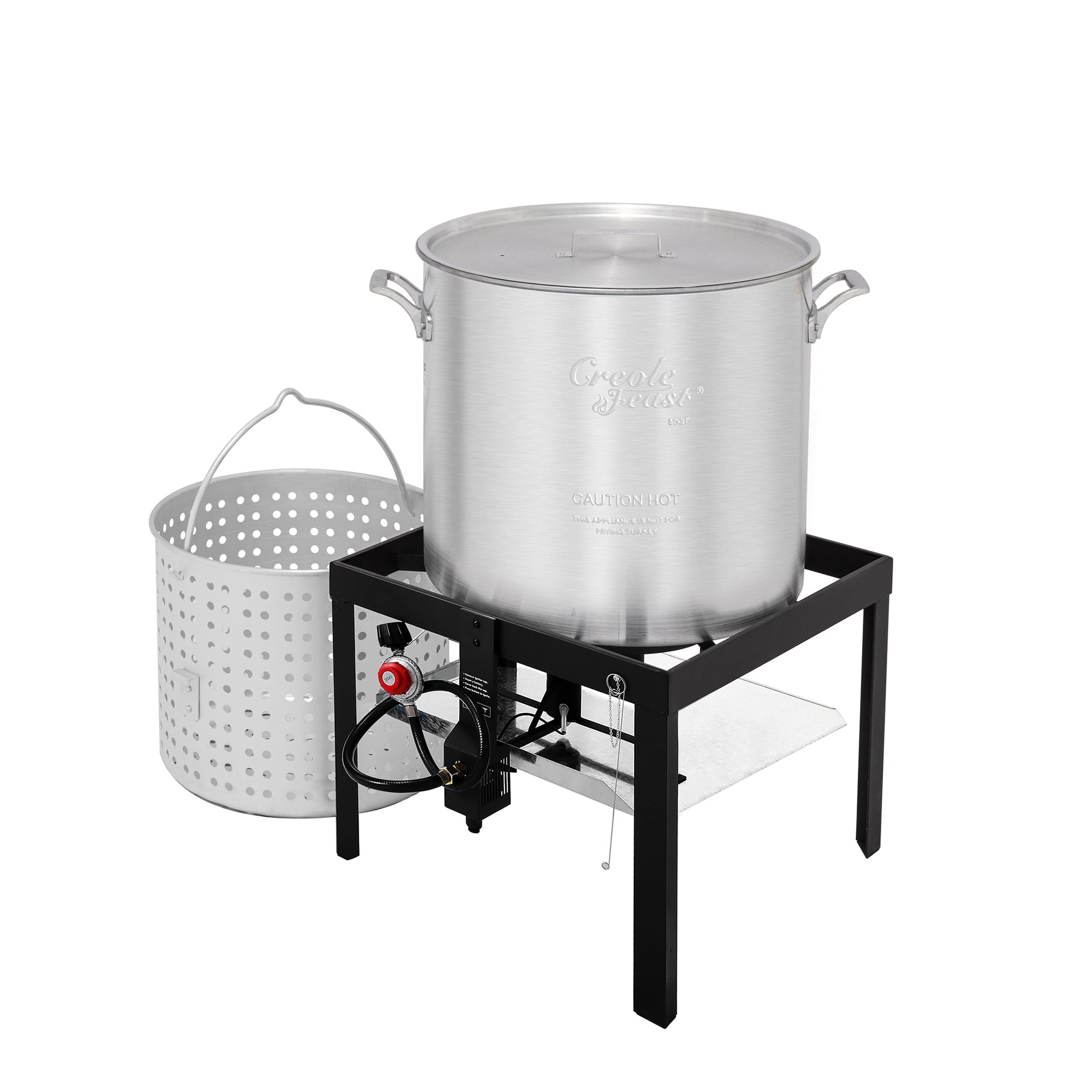 Cajun Classic 80 QT. Boiling Pit W/ Perf Al. Basket W/ lid – Sweet Swine O'  Mine