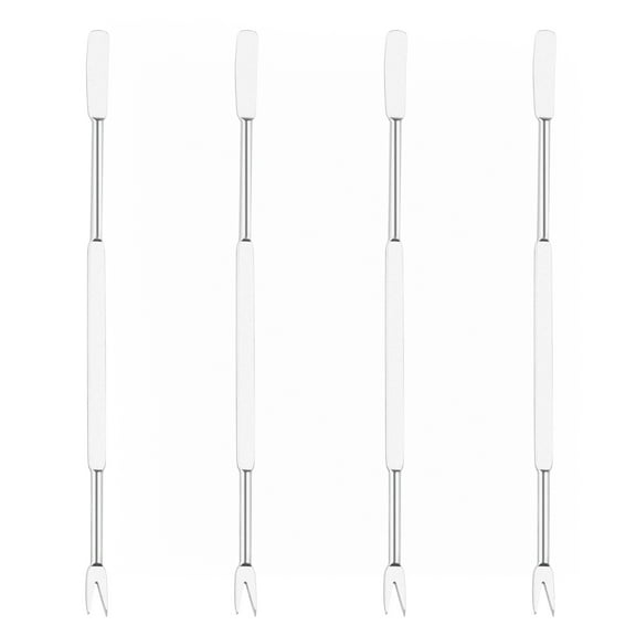 Creole Feast SF1001 4 Pieces Stainless Steel Seafood Forks, Double-ended Lobster & Crabs & Nuts Forks Picks, Seafood Tools Set, Multipurpose, 7-inch, Silver