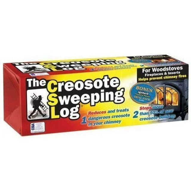 Creosote Sweeping Log For Fireplaces (Pack of 2)