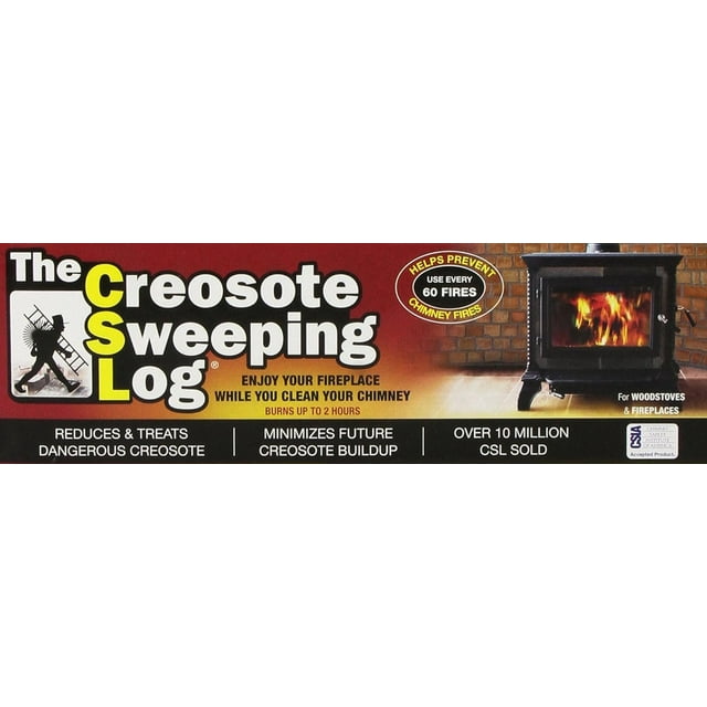 Creosote Sweeping Log for Fireplaces