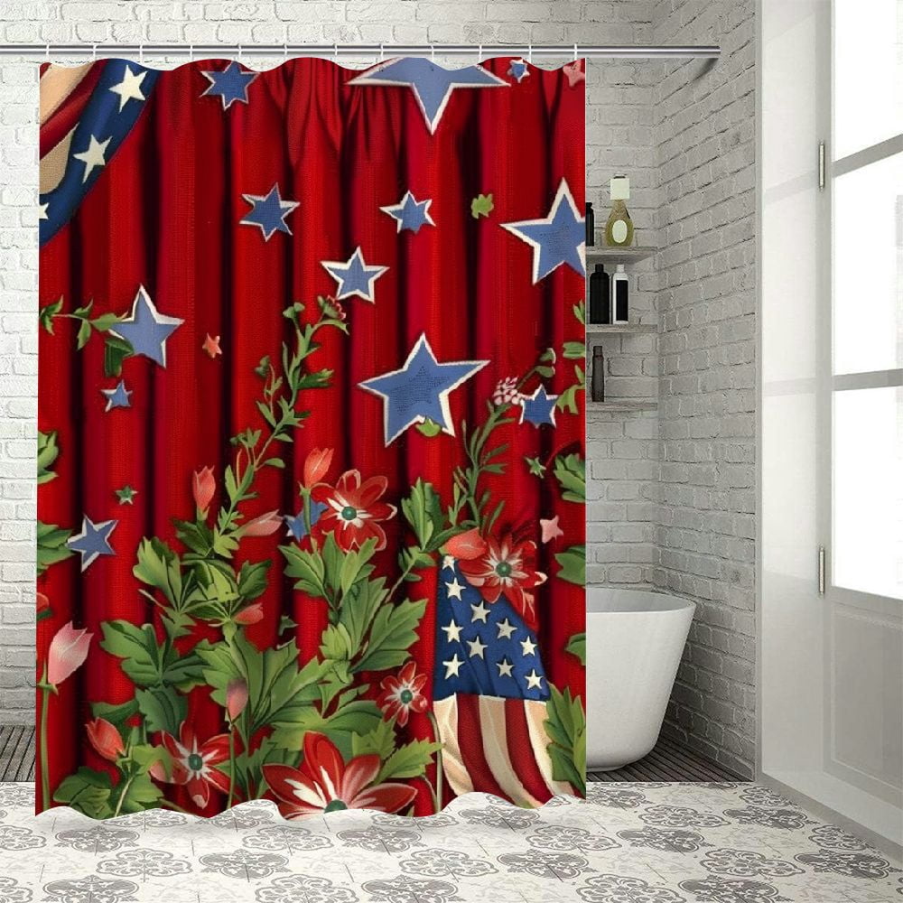 Patriotic Roosters Shower Curtain NCU0DQQ0310