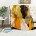 thumbnail image 1 of Creowell Abstract Brush Strokes Flannel Throw Blanket for Couch Sofa Bed Lightweight All Seasons Excellent Hand Feel Blanket 60x80in, 1 of 6