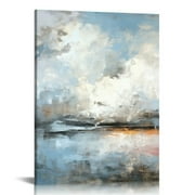 Creowell  Abstract Canvas Artwork Wall Art: Abstract Picture Painting with Heavy Texture on Canvas for Office (16x20 in/12x16 in)