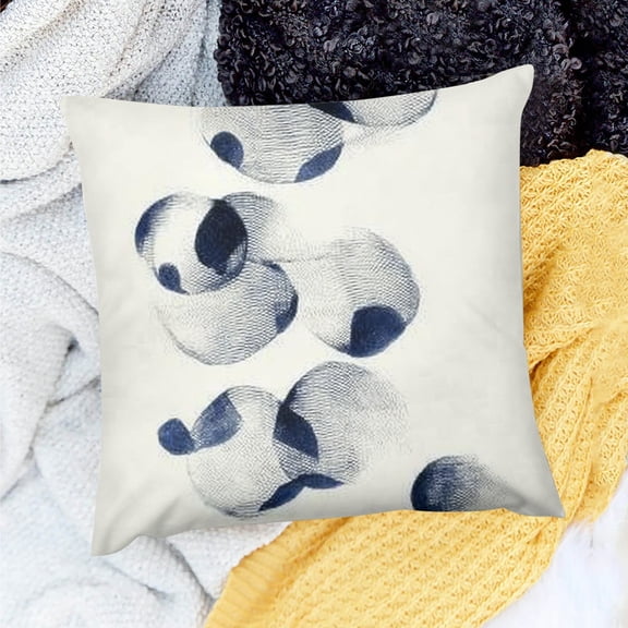 Creowell Abstract Drawing Modern Art Throw Pillow Cover for Sofa 24x24in