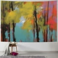 Creowell Abstract Painting Print Tapestry Short Plush Wall Hanging Art