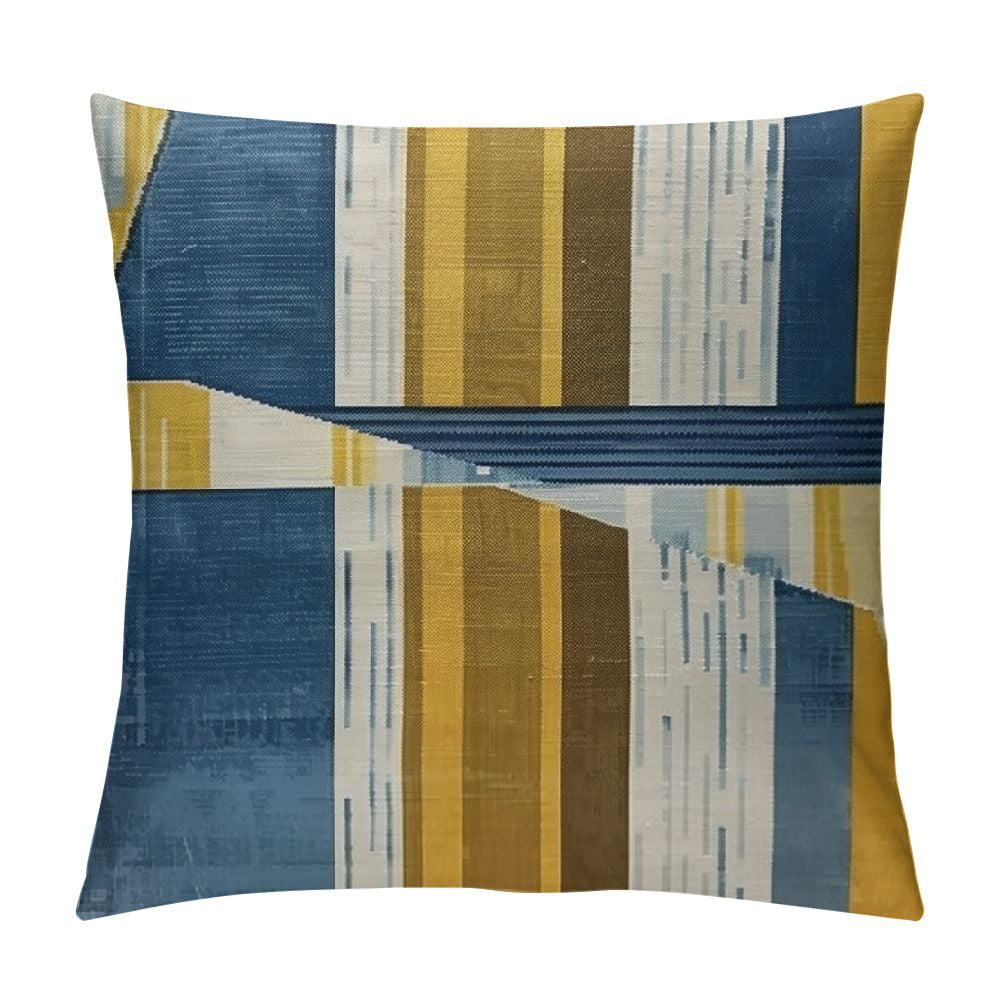 Creowell Abstract Pillow Covers, Abstract Texture Stripes Pillow