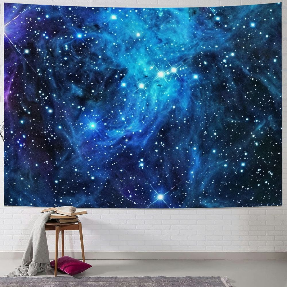 Creowell Apdidl Galaxy Tapestry for Bedroom Aesthetic Space Blue Night  Starry Sky Stars Universe Tapestry Mysterious Nebula Wall Hanging Backdrop Room  Decor for Bedroom Living Room 40x30inch - Walmart.com, image size:1000x1000